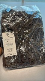 Zara ВЯЗАНЫЙ ТОП С БУСИНАМИ — ZW COLLECTION Brown | 6895/260/700