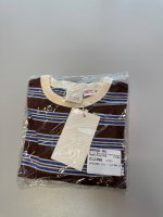 Zara ФУТБОЛКА ИЗ ПЛОТНОЙ ТКАНИ В ПОЛОСКУ Brown | 5048/578/700