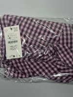 Zara РУБАШКА ИЗ ПОПЛИНА В КЛЕТКУ ВИШИ Pinks | 8877/241/116