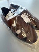 Zara КОЖАНЫЕ САНДАЛИИ-КРАБИКИ LIMITED EDITION Brown | 2478/620/700