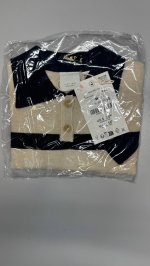 Zara ТРИКОТАЖНОЕ ПОЛО В ПОЛОСКУ С СЕРДЦЕМ Ecru / Black | 5536/531/070