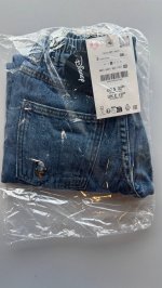 Zara ДЖИНСЫ BAGGY С ВЫШИВКОЙ MICKEY MOUSE AND FRIENDS © DISNEY Mid-blue | 4441/665/427