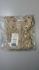 Zara ВЕЛЬВЕТОВОЕ ПЛАТЬЕ С ВЫШИВКОЙ В ВИДЕ ЦВЕТОВ Beige | 8574/580/450