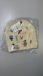 Zara ШАПКА БИНИ С ВЫШИВКОЙ Ecru | 3739/210/712