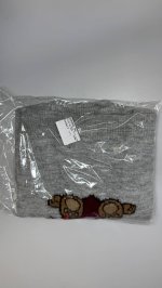 Zara СВИТЕР С УЗОРОМ «МЕДВЕДЬ» Grey | 0334/702/802