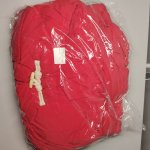 Zara Пуховик с капюшоном и застежками моряка Red | 4341/735/600