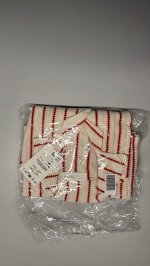 Zara ТРИКОТАЖНАЯ РУБАШКА В ПОЛОСКУ Ecru / Red | 0531/759/067