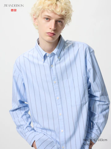 Рубашка OVERSIZED OXFORD в полоску- Заказать в России