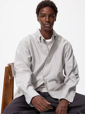 Uniqlo Рубашка REGULAR FIT OXFORD купить с доставкой.