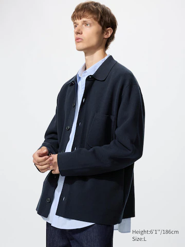 Uniqlo Кардиган с воротником-рубашкой MILANO RIBBED