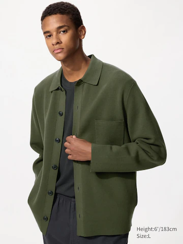 Uniqlo Кардиган с воротником-рубашкой MILANO RIBBED