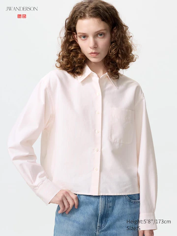 Рубашка OXFORD BOXY (в полоску) UNIQLO- Заказать в России