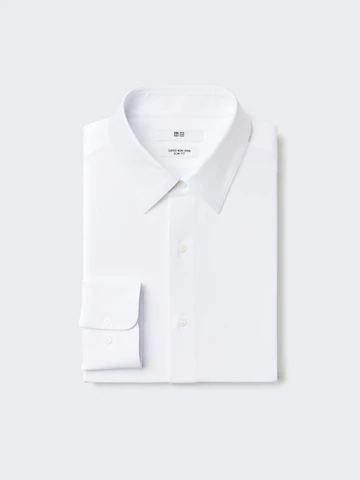 Uniqlo Рубашка SUPER NON IRON SLIM FIT JERSEY (с регулярным воротником)