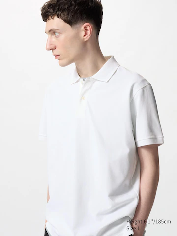 Поло из хлопкового пике с технологией DRY