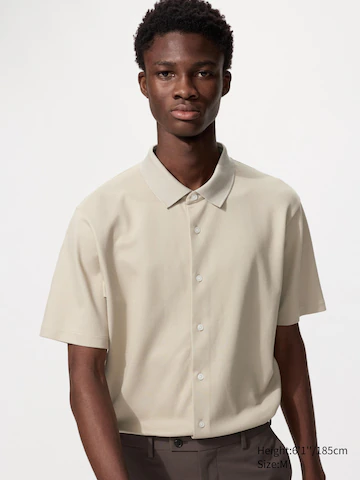 Uniqlo Поло из хлопка AIRISM пике (полностью раскрывающийся) купить с доставкой.