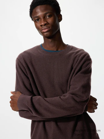 Джемпер на круглом вырезе из 100% кашемира