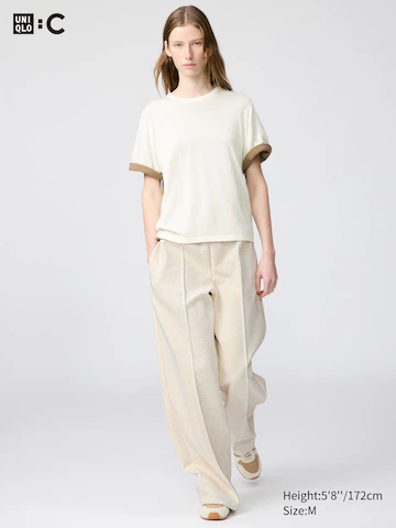 Укороченные прямые брюки из футболки (длинные)- Заказать в России