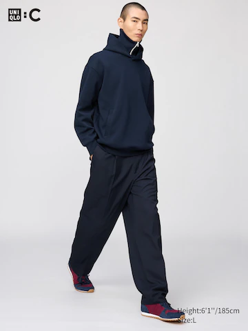 Uniqlo Брюки с широкими складками и зауженными брючинами