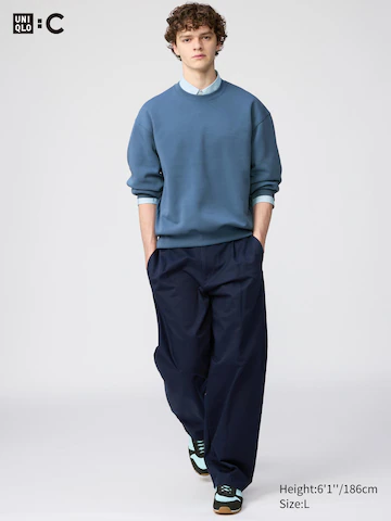 Uniqlo Брюки широкие BARREL LEG купить с доставкой.