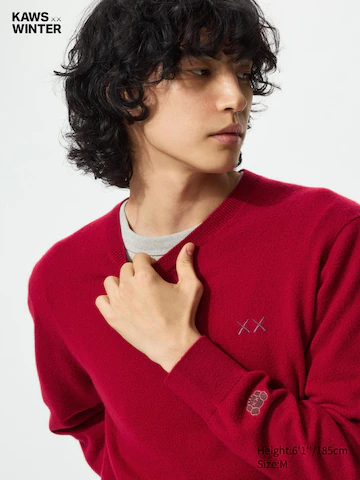 Uniqlo Свитер с круглым вырезом KAWS WINTER из 100% кашемира