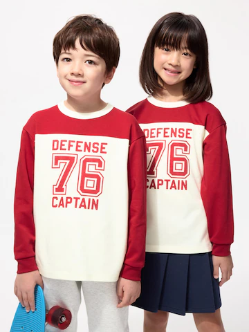 Футболка AIRISM из хлопка с круглым вырезом (графика, длинный рукав)- Заказать в России