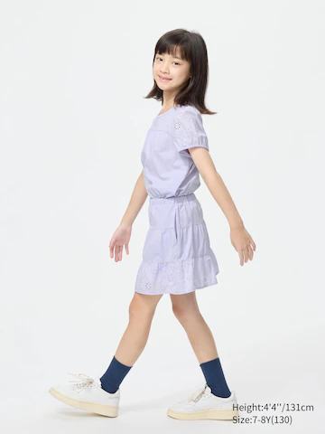 Юбка-шорты мини из джерси (вышитая)