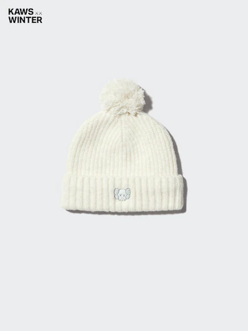 Uniqlo Шапка из мягкой пряжи HEATTECH от KAWS для зимы купить с доставкой.