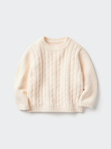 Uniqlo Детский джемпер с круглым вырезом SOUFFLé YARN (машинная стирка) купить с доставкой.