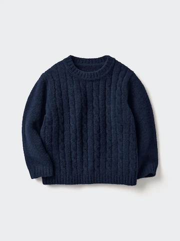 Uniqlo Детский джемпер с круглым вырезом SOUFFLé YARN (машинная стирка) купить с доставкой.