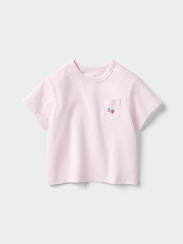 Uniqlo Футболка с круглым вырезом AIRISM COTTON (патч)