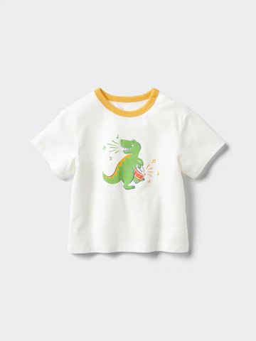 Футболка с круглым вырезом airism из хлопка (в полоску)- Заказать в России