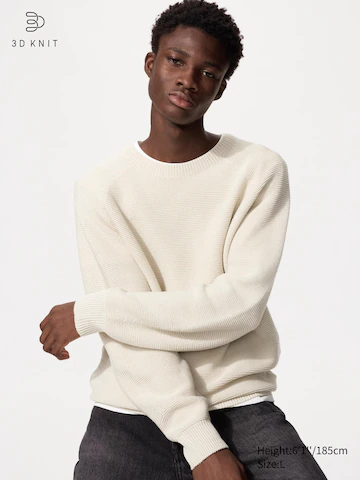 Свитер с круглым вырезом из моющегося трикотажа 3D KNIT SEAMLESS