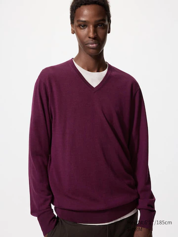 Водолазка с V-образным вырезом из 100% мериносовой шерсти- Заказать в России