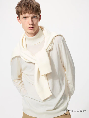 Uniqlo Водолазка с высоким воротником из 100% мериносовой шерсти