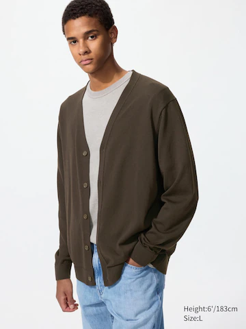 Uniqlo Кардиган с V-образным вырезом из вязаного полотна купить с доставкой.