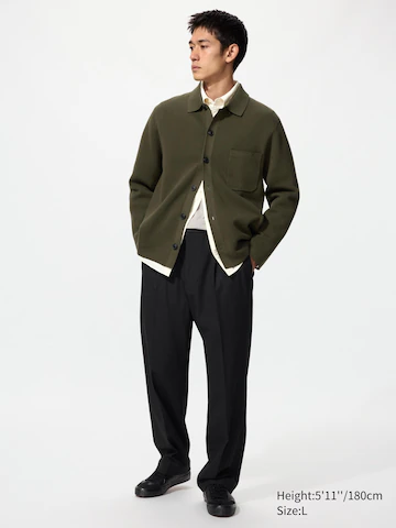 Uniqlo Широкие застёжки с отделкой складками