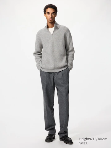 Широкие брюки с проймами (из мягкого джерси, рисунок гребенка, удлиненные)