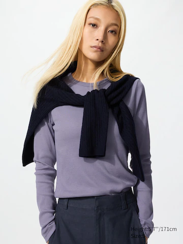 Мягкая рубчатая футболка (длинный рукав)- Заказать в России