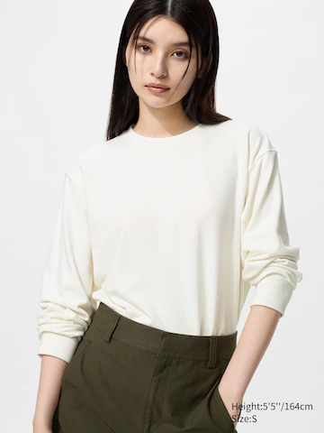 Мягкая вязаная флисовая футболка с круглым вырезом