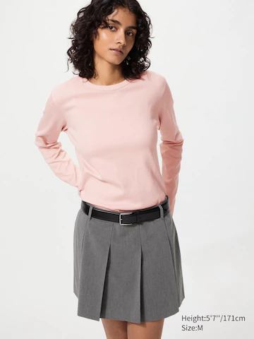 Футболка из гладкого растяжимого хлопка (длинный рукав)- Заказать в России