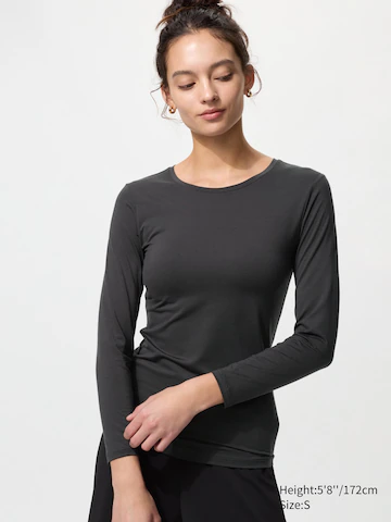 Футболка с круглым вырезом (длинные рукава) HEATTECH- Заказать в России