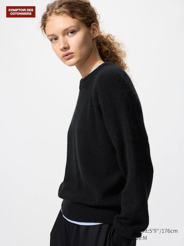 Джемпер с круглым вырезом из 100% кашемира- Заказать в России