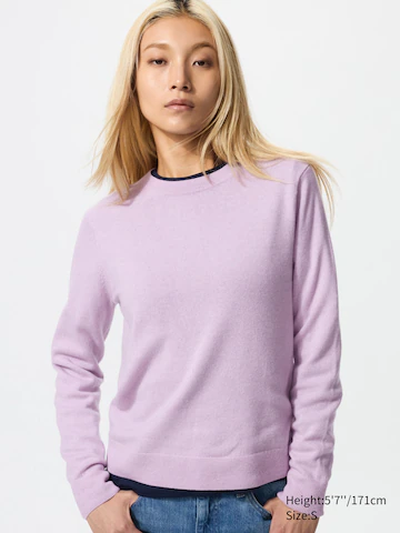 Джемпер с круглым вырезом из 100% кашемира