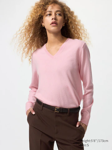 Водолазка из 100% кашемира с V-образным вырезом- Заказать в России