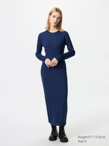 Платье из ребристого мериносового сплава