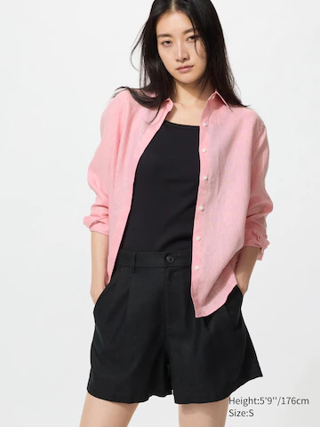 Льняные хлопковые шорты