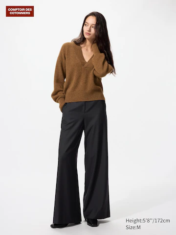 Uniqlo Широкие брюки из шерстяной смеси