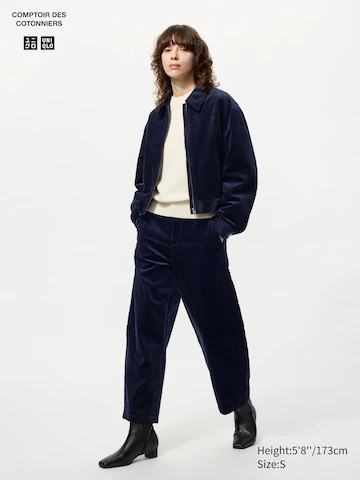 Кордюровые брюки с объемными изгибами (короткие)- Заказать в России