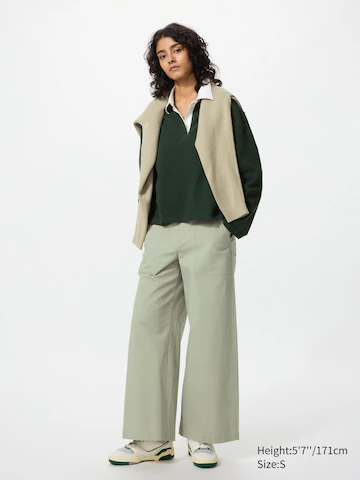 Хлопковые утилитарные брюки из хлопкового холста- Заказать в России