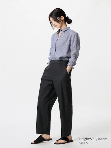 Uniqlo Льняные хлопковые зауженные брюки